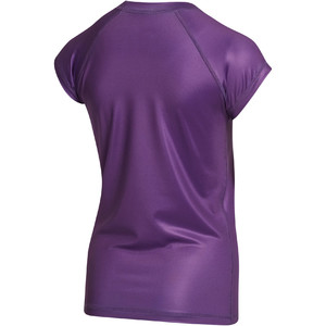 2023 Mystic Womens Star Short Sleeve Rash Vest 35001.230183 - Sunset Purple